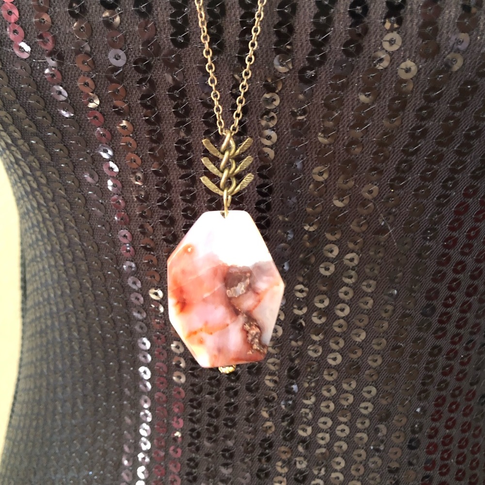 Artisan Made Agate and Copper Necklace